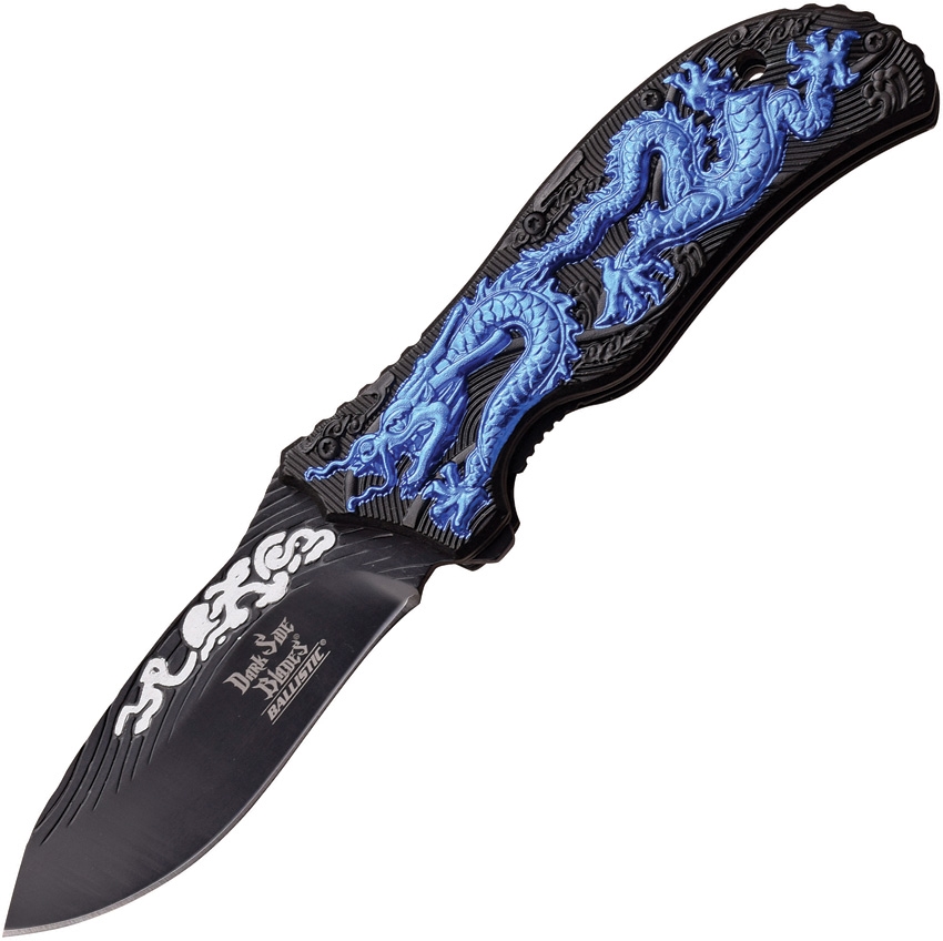 Dark Side DSA042BL Dragon Linerlock A/O Knife, Blue