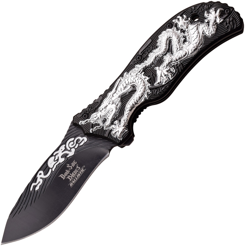 Dark Side DSA042BS Dragon Linerlock A/O Knife, Silver