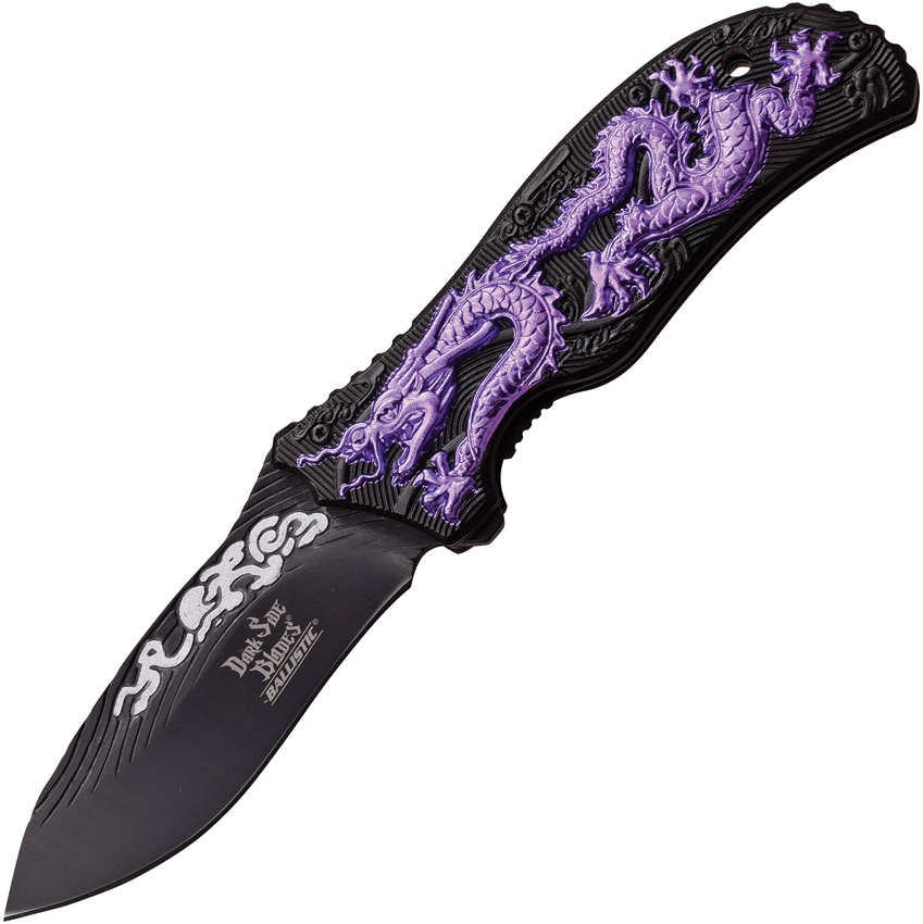 Dark Side DSA042PE Dragon Linerlock A/O Knife, Purple