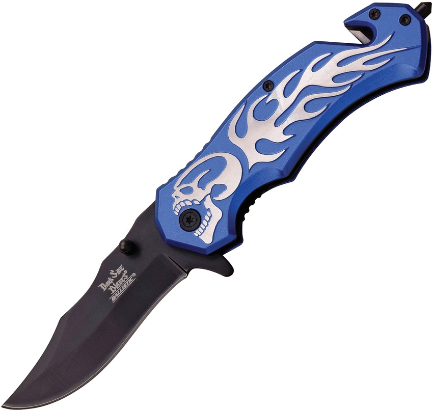 Dark Side DSA046BL Flame Linerlock A/O Knife, Blue