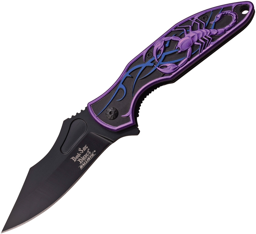 Dark Side DSA048BP Scorpion Linerlock A/O Knife, Purple