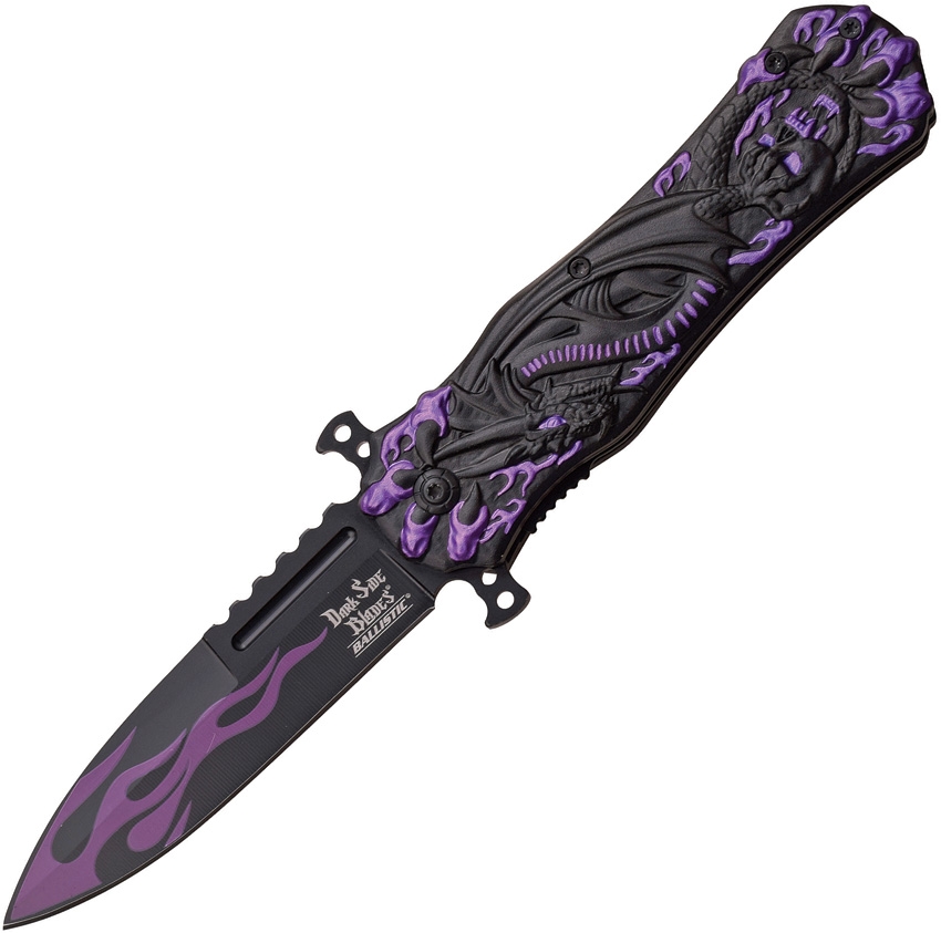 Dark Side DSA049PE Dragon Linerlock A/O Knife, Purple