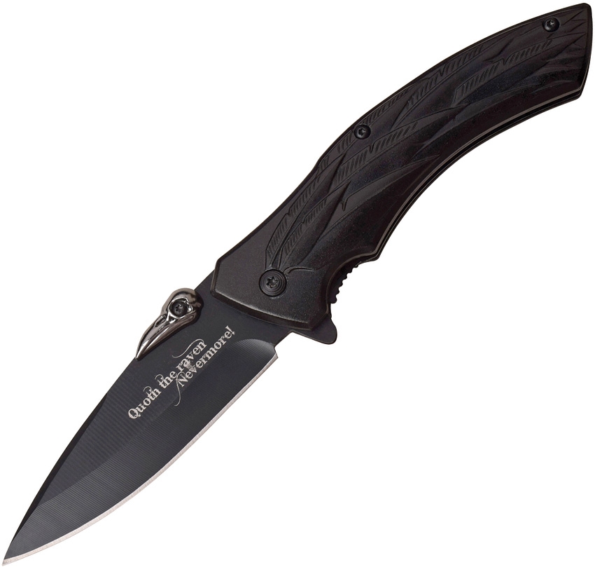 Dark Side DSA054BK Raven Linerlock A/O Knife, Black