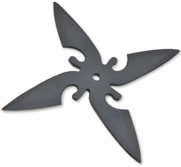 Deadly Assassin Stainless Steel Throwing Star, Black