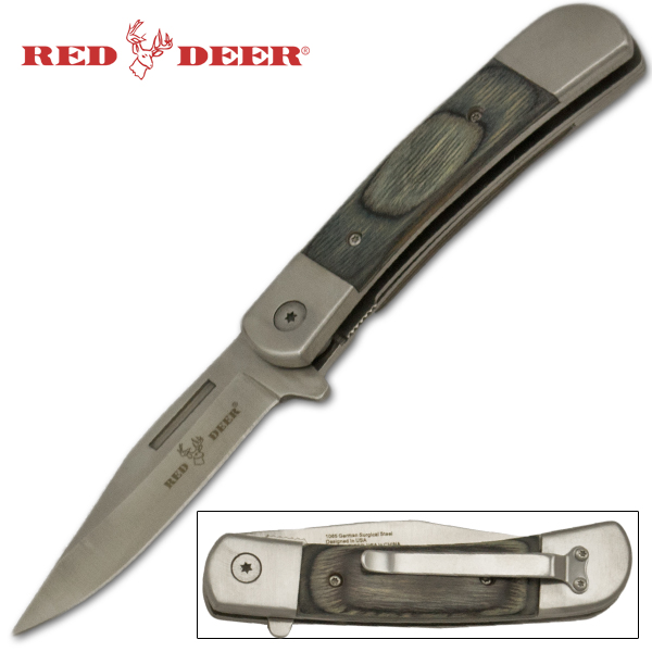Deer Hunting Spring Assisted Knife, Gray