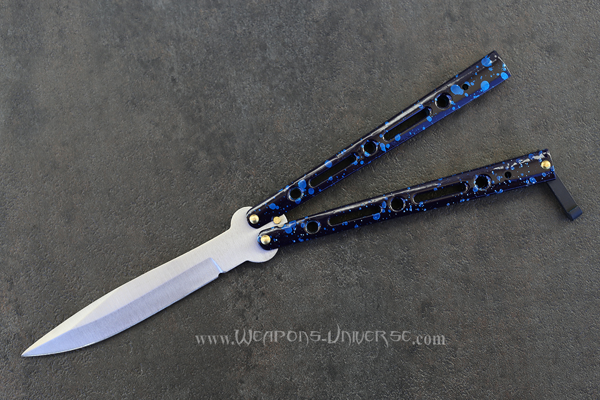 Deluxe Butterfly Knife, Blue Grunge