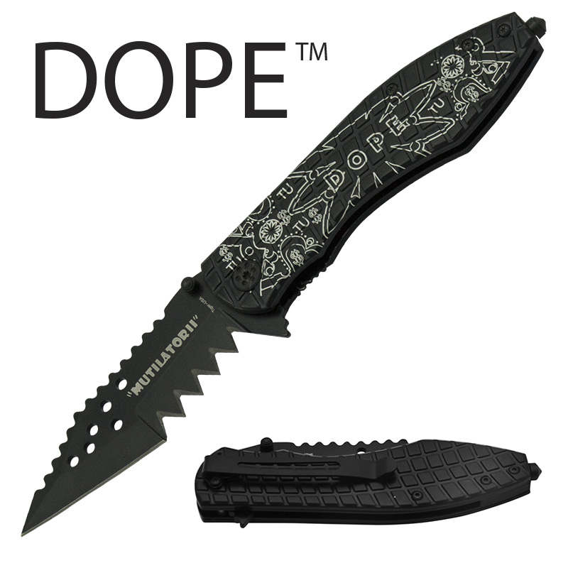 DOPE Letter Mutilator - Spring Assisted Knife, Black