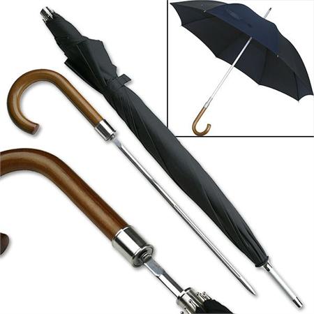 Dual Purpose Natural Wood Umbrella Cane PK2498W