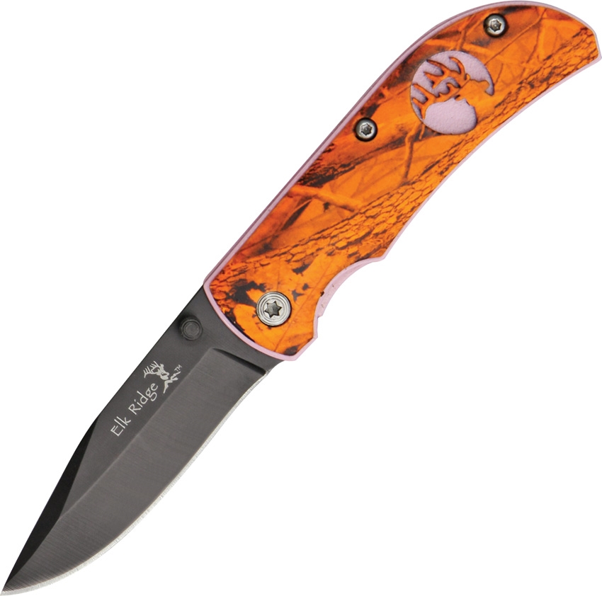 Elk Ridge ER120OC Linerlock Knife, Orange