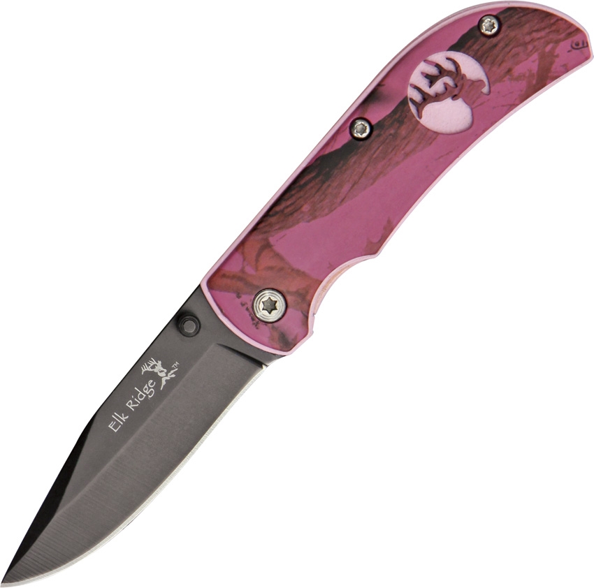 Elk Ridge ER120PC Linerlock Knife, Pink