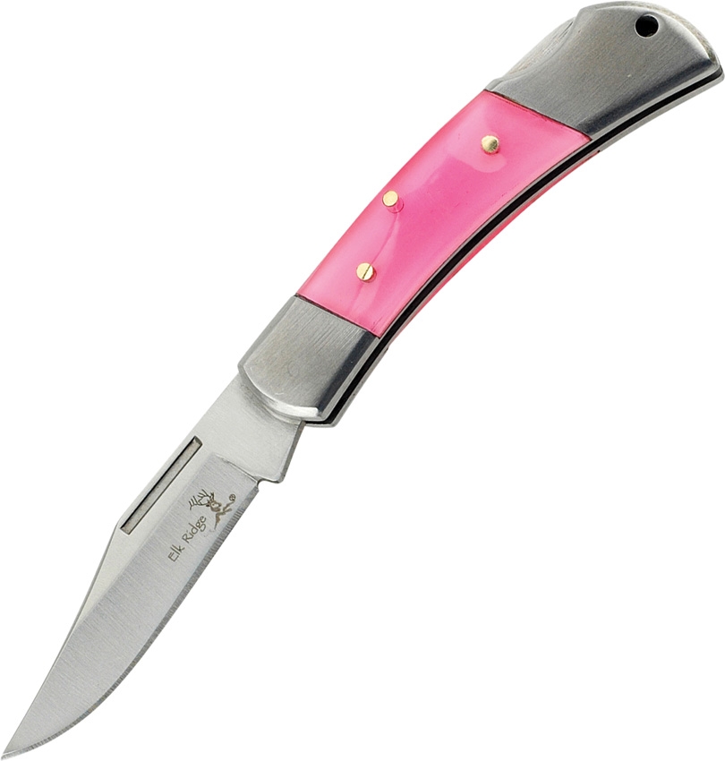 Elk Ridge ER125PK Lockback Knife, Pink