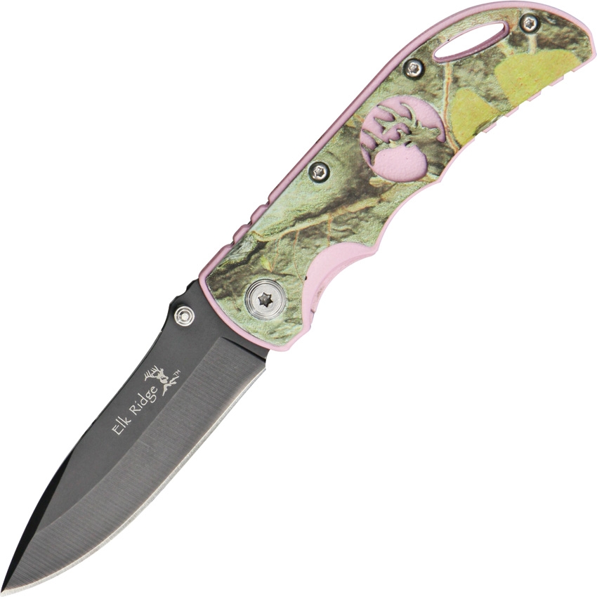 Elk Ridge ER134CA Linerlock Knife, Green