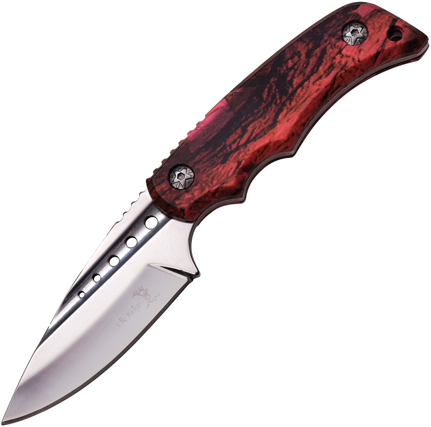 Elk Ridge ER535PC Fixed Blade Knife, Pink Camo