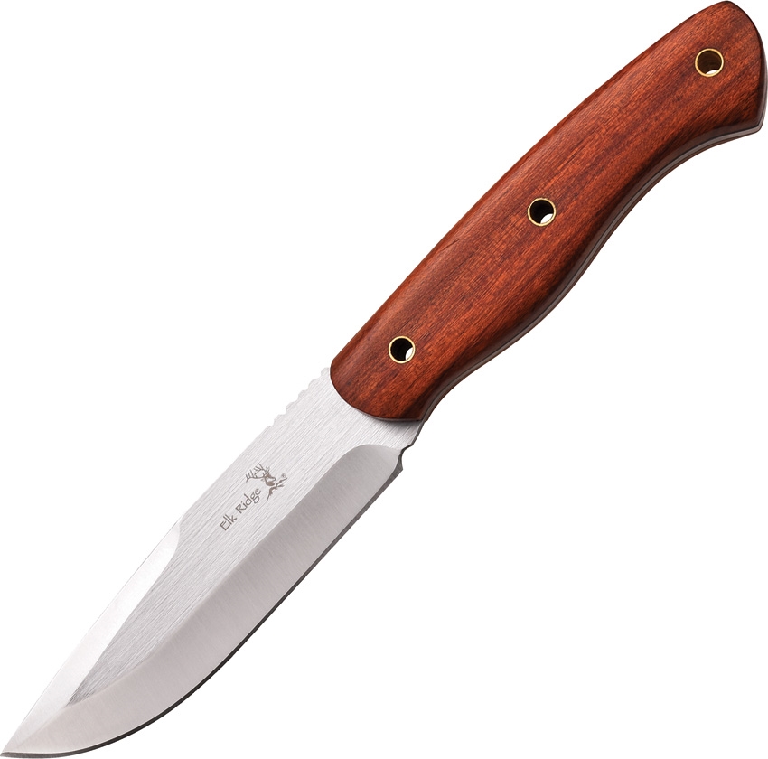 Elk Ridge ER544WD Fixed Blade Knife, Wood Handle