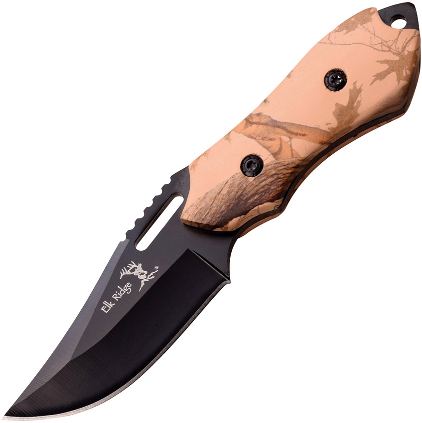 Elk Ridge ER562BC Fixed Blade Knife, Camo