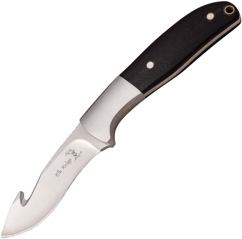 Elk Ridge ER567GH Fixed Blade Guthook Pakkawood Knife