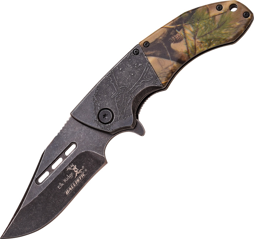 Elk Ridge ERA006BC Linerlock A/O Knife, Brown