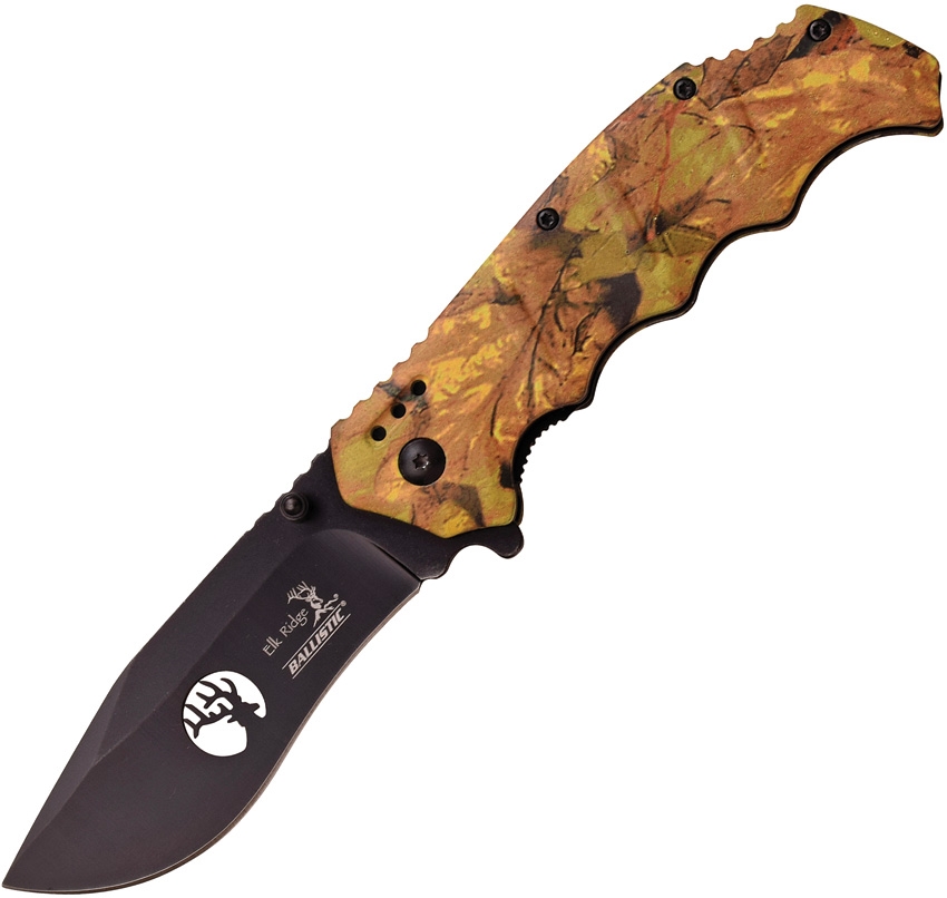 Elk Ridge ERA158CA Linerlock A/O Knife, Camo