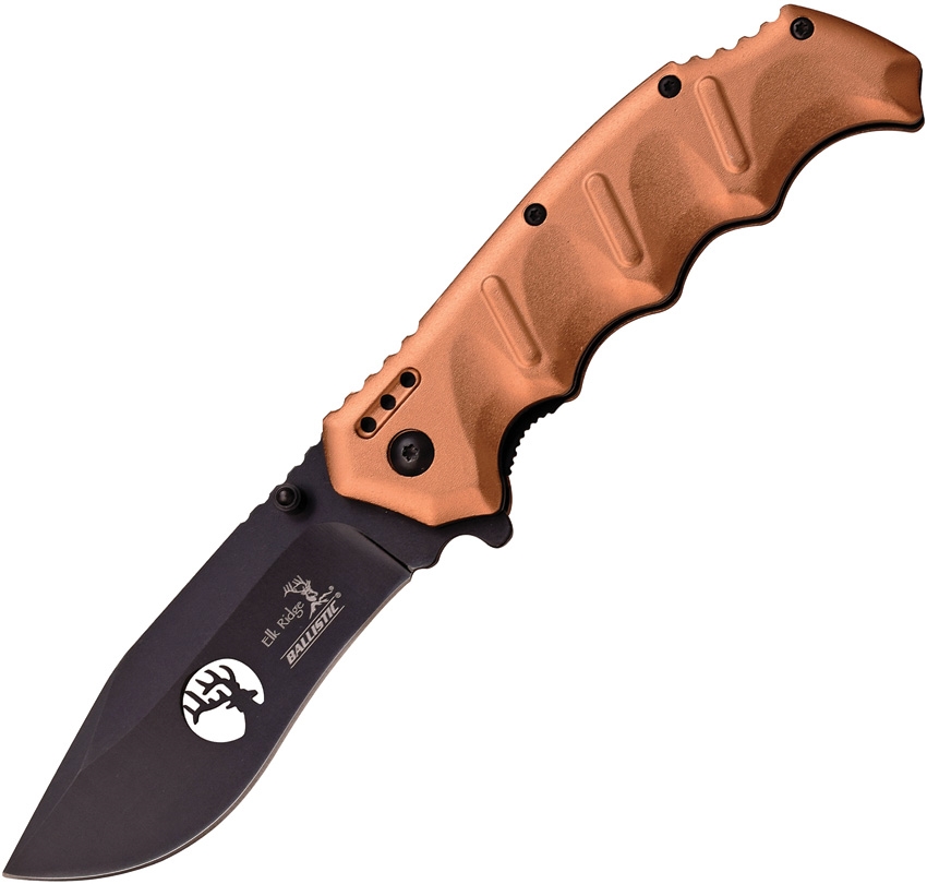 Elk Ridge ERA158DT Linerlock A/O Knife, Desert Tan