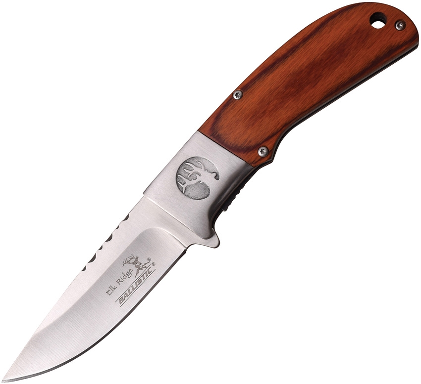 Elk Ridge ERA168WD Linerlock A/O Knife, Pakkawood