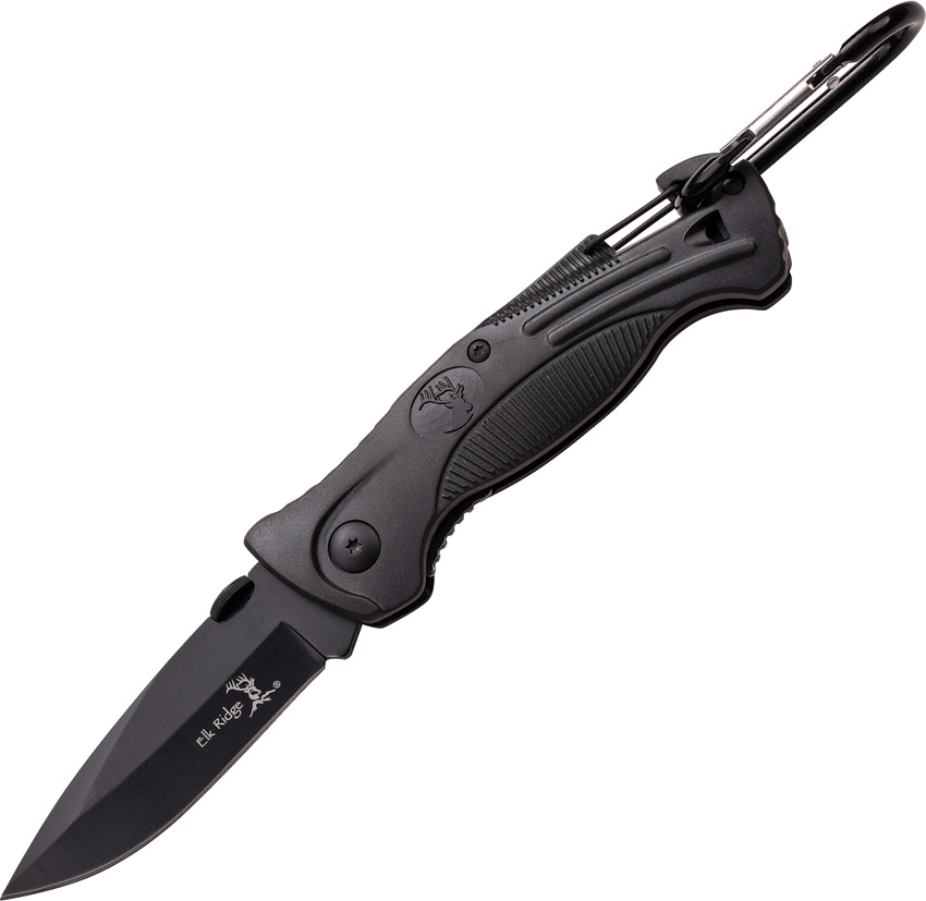 Elk Ridge ERPK4B Survival Kit Knife, Black