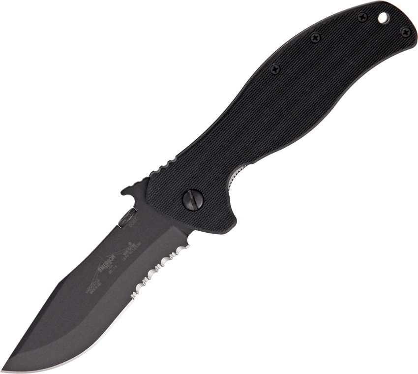 Emerson EK3203 Vindicator Black Part Serrated Knife