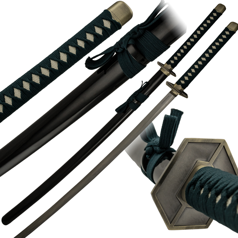 Forest Green Fabric Wrapped Katana Samurai Sword