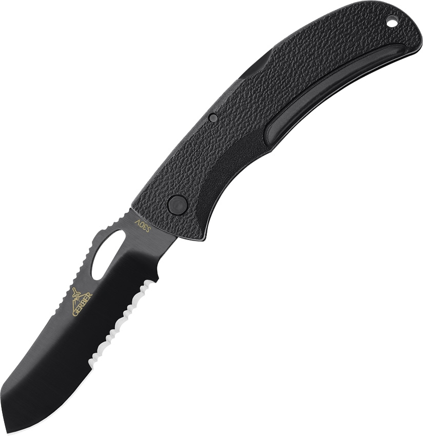 Gerber G1648G EZ Out DPSF Lockback Knife, Black