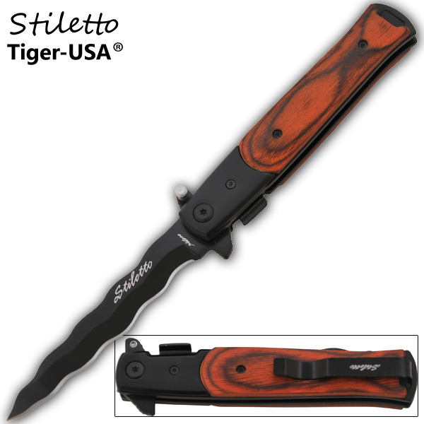 Godfather Stiletto Style Kriss Blade Knife - P-109-BPK-KR