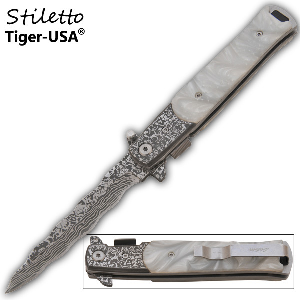 Godfather Stiletto Style Kriss Blade Knife, P-109-DPE-KR
