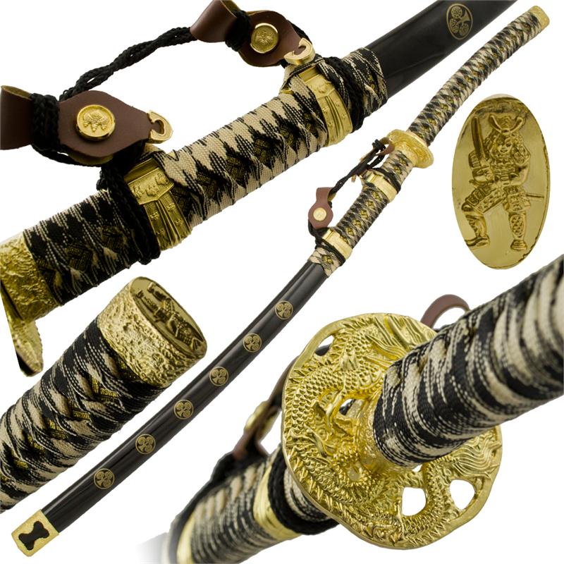 Golden Samurai Spirit Dragon Katana Set 