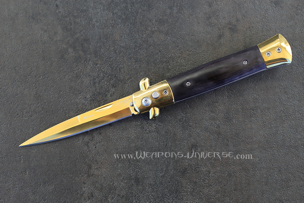 Golden Sun Deluxe Switchblade Automatic Knife
