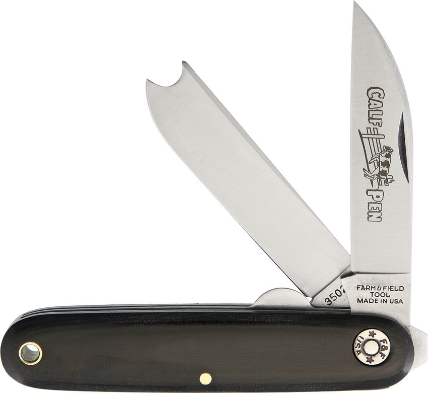 Great Eastern GEC350217B Farm And Field Knife, Black Micarta