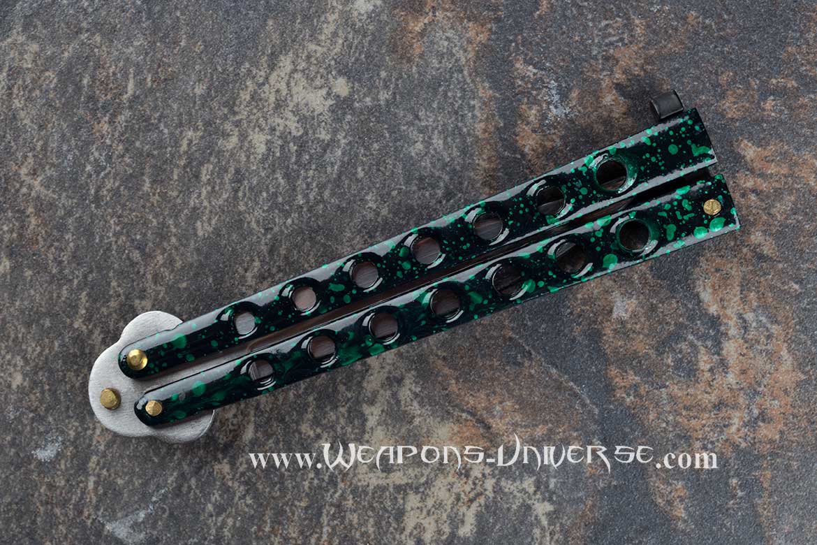 Green Butterfly Knife