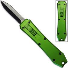 Green Micro OTF Legends Automatic Stiletto Knife