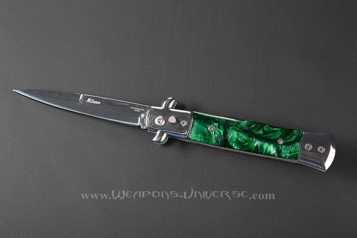 Green Switchblade Automatic Knife