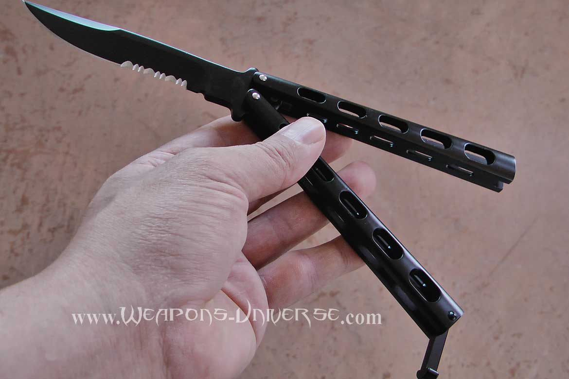 Heavy Duty Butterfly Knife, Black