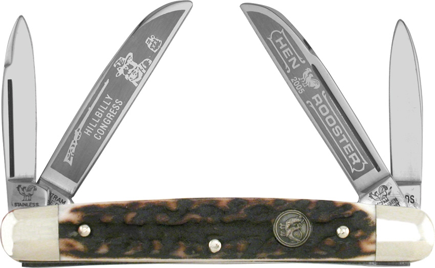 Hen and Rooster HR214DSHB Hillbilly Congress Knife