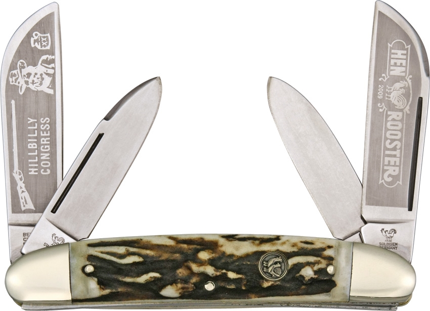 Hen and Rooster HR224DSHC Hillbilly Congress Knife