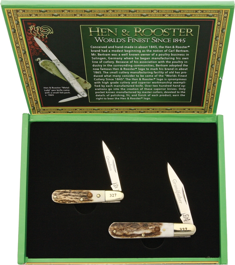 Hen and Rooster HR251GFGS Grandfather Grandson Set Knives