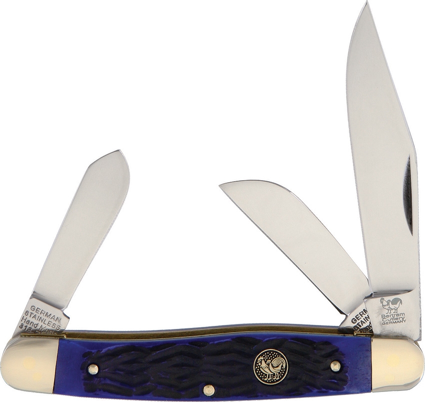 Hen and Rooster HR313BLPB Stockman Blue Pick Bone Knife