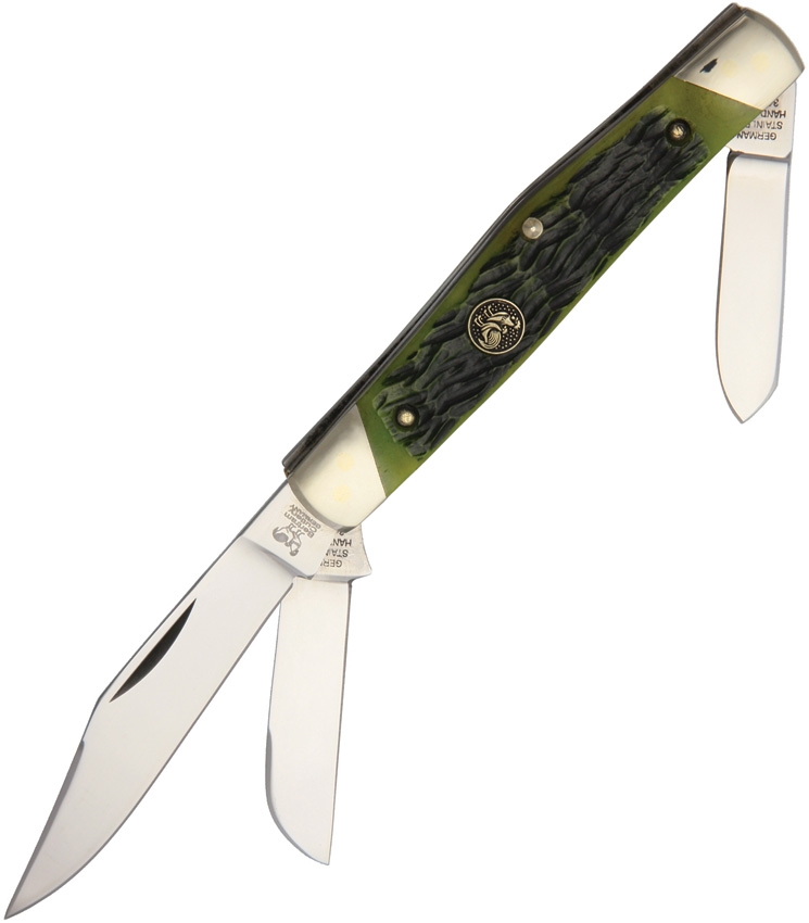 Hen and Rooster HR343AGB Stockman Antique Green Knife
