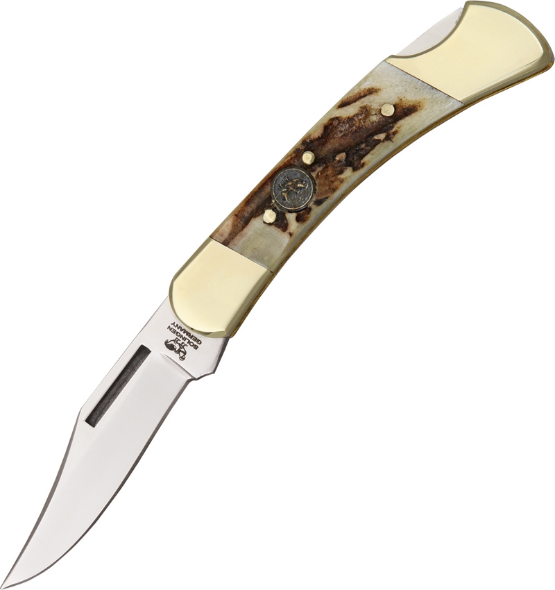 Hen and Rooster HR351DS Lockback Stag Knife
