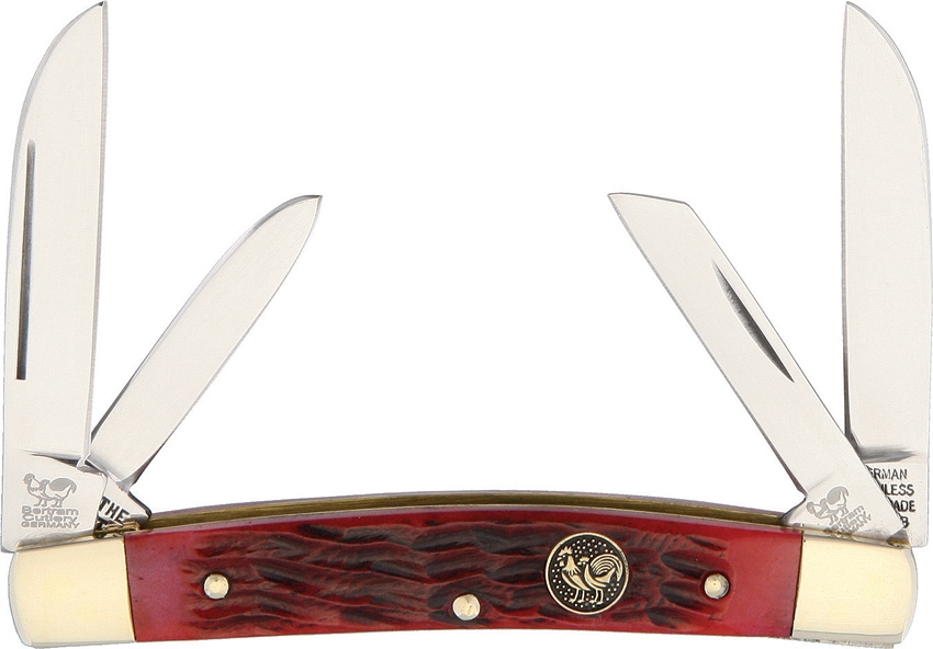 Hen and Rooster HR364SRPB Congress Red Pick Bone Knife