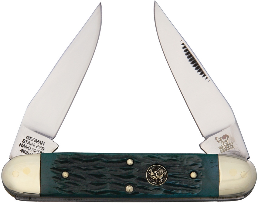 Hen and Rooster HR462GPB Muskrat Green Pick Bone Knife