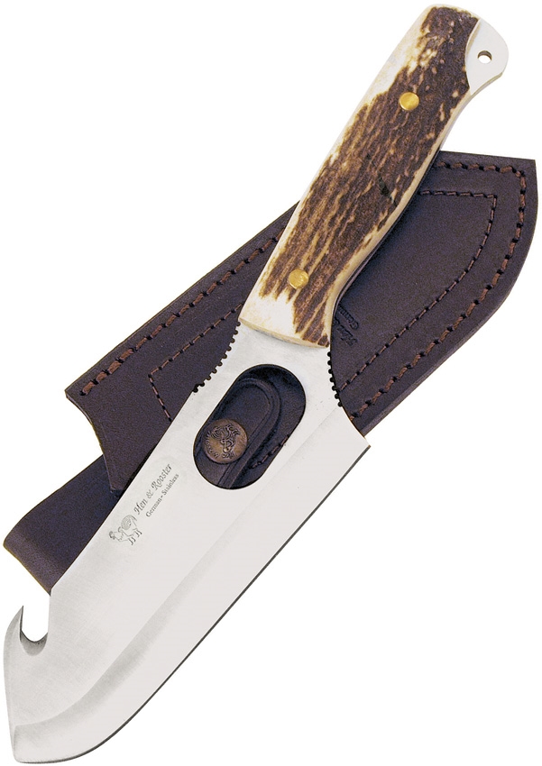 Hen and Rooster HR5004 Stag Guthook Knife