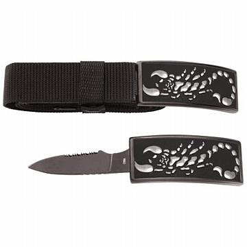 Hidden Belt Buckle Knife, Scorpion