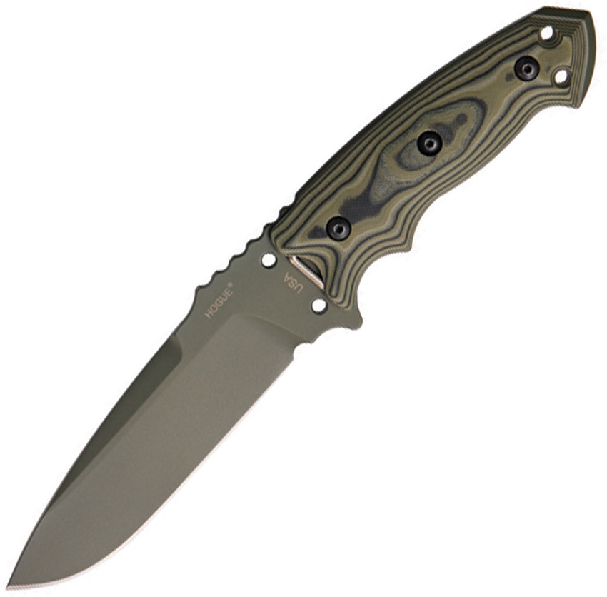 Hogue HO35171 EX-F01 Fixed Blade Knife, Green