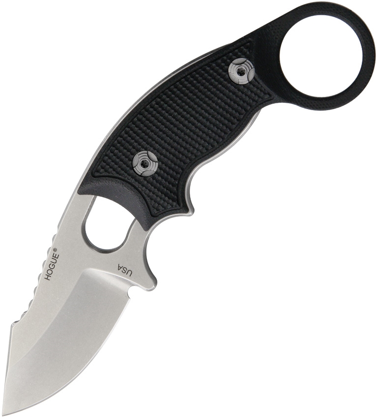Hogue HO35339 Ex-F03 Fixed Blade Clip Knife, Black