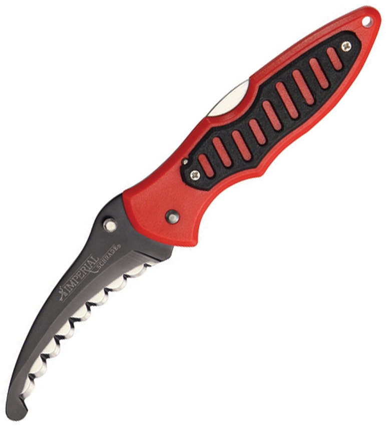 Imperial Schrade IMP0022CP Rescue Lockback Knife Red, Black